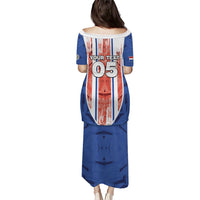 Custom Paraguay Football Puletasi Trophy Grunge Stripes