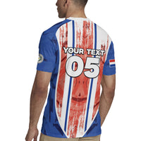 Custom Paraguay Football Rugby Jersey Trophy Grunge Stripes