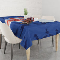 Paraguay Football Tablecloth Trophy Grunge Stripes