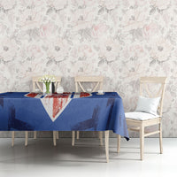 Paraguay Football Tablecloth Trophy Grunge Stripes
