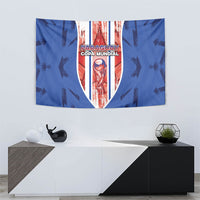 Paraguay Football Tapestry Trophy Grunge Stripes