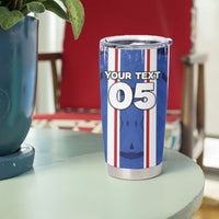Custom Paraguay Football Tumbler Cup Trophy Grunge Stripes