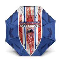 Paraguay Football Umbrella Trophy Grunge Stripes