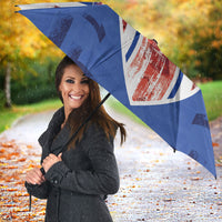Paraguay Football Umbrella Trophy Grunge Stripes