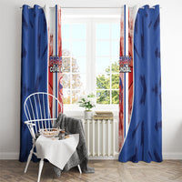 Paraguay Football Window Curtain Trophy Grunge Stripes
