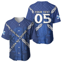 Custom Scotland Football Baseball Jersey Saltire Celtic Knot Lion Rampant