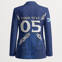 Custom Scotland Football Blazer Saltire Celtic Knot Lion Rampant