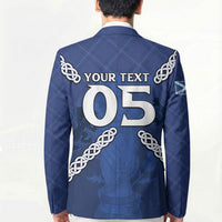 Custom Scotland Football Blazer Saltire Celtic Knot Lion Rampant