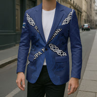 Custom Scotland Football Blazer Saltire Celtic Knot Lion Rampant