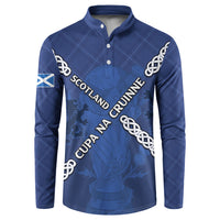 Custom Scotland Football Button Sweatshirt Saltire Celtic Knot Lion Rampant