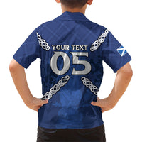 Custom Scotland Football Hawaiian Shirt Saltire Celtic Knot Lion Rampant