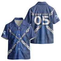 Custom Scotland Football Kid Hawaiian Shirt Saltire Celtic Knot Lion Rampant DT05