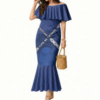 Custom Scotland Football Mermaid Dress Saltire Celtic Knot Lion Rampant
