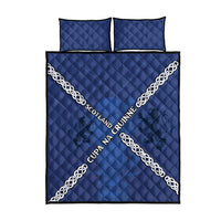 Scotland Football Quilt Bed Set Saltire Celtic Knot Lion Rampant