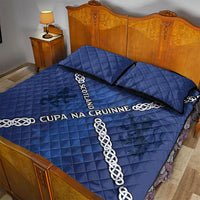 Scotland Football Quilt Bed Set Saltire Celtic Knot Lion Rampant