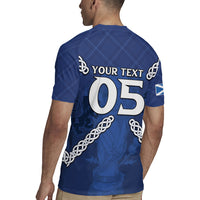 Custom Scotland Football Rugby Jersey Saltire Celtic Knot Lion Rampant