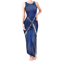 Custom Scotland Football Tank Maxi Dress Saltire Celtic Knot Lion Rampant