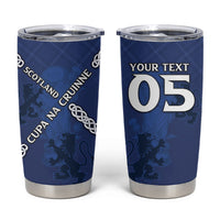 Custom Scotland Football Tumbler Cup Saltire Celtic Knot Lion Rampant
