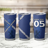 Custom Scotland Football Tumbler Cup Saltire Celtic Knot Lion Rampant
