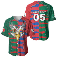 Custom Mexico And Korean Football Baseball Jersey Split Flag Golden Trophy Grunge