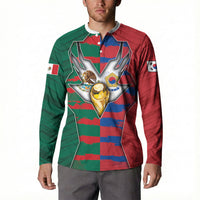 Custom Mexico And Korean Football Button Sweatshirt Split Flag Golden Trophy Grunge