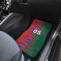 Custom Mexico And Korean Football Car Mats Split Flag Golden Trophy Grunge