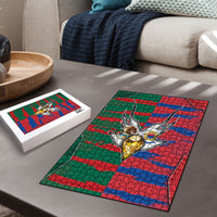 Mexico And Korean Football Puzzle Split Flag Golden Trophy Grunge
