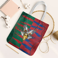 Mexico And Korean Football Tote Bag Split Flag Golden Trophy Grunge