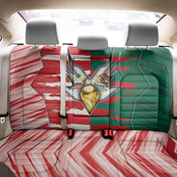 USA And Mexico Football Back Car Seat Cover Split Flag Golden Trophy Grunge