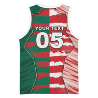 Custom USA And Mexico Football Basketball Jersey Split Flag Golden Trophy Grunge