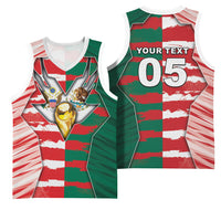 Custom USA And Mexico Football Basketball Jersey Split Flag Golden Trophy Grunge