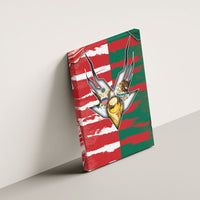 USA And Mexico Football Canvas Wall Art Split Flag Golden Trophy Grunge