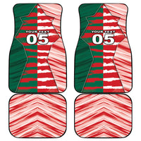 Custom USA And Mexico Football Car Mats Split Flag Golden Trophy Grunge