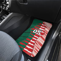 Custom USA And Mexico Football Car Mats Split Flag Golden Trophy Grunge