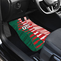 Custom USA And Mexico Football Car Mats Split Flag Golden Trophy Grunge