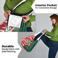 USA And Mexico Football Grocery Bag Split Flag Golden Trophy Grunge