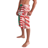 Custom USA And Mexico Football Lavalava Split Flag Golden Trophy Grunge