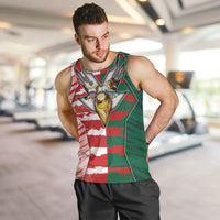 Custom USA And Mexico Football Men Tank Top Split Flag Golden Trophy Grunge