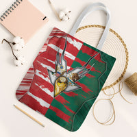 USA And Mexico Football Tote Bag Split Flag Golden Trophy Grunge