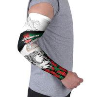 Personalized Afghanistan Arm Sleeves Snow Leopard With Flag Ripped Style