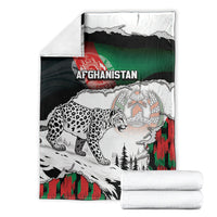 Afghanistan Blanket Snow Leopard With Flag Ripped Style