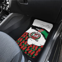 Personalized Afghanistan Car Mats Snow Leopard With Flag Ripped Style