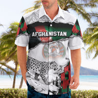 Personalized Afghanistan Hawaiian Shirt Snow Leopard With Flag Ripped Style