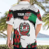 Personalized Afghanistan Hawaiian Shirt Snow Leopard With Flag Ripped Style