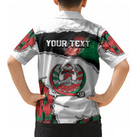 Personalized Afghanistan Kid Hawaiian Shirt Snow Leopard With Flag Ripped Style DT05