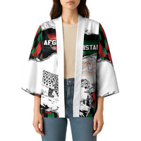 Personalized Afghanistan Kimono Snow Leopard With Flag Ripped Style