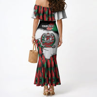 Personalized Afghanistan Mermaid Dress Snow Leopard With Flag Ripped Style