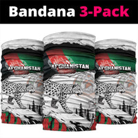 Afghanistan Neck Gaiter Snow Leopard With Flag Ripped Style