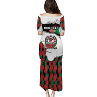 Personalized Afghanistan Puletasi Snow Leopard With Flag Ripped Style