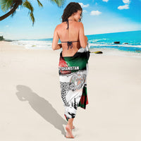 Afghanistan Sarong Snow Leopard With Flag Ripped Style
